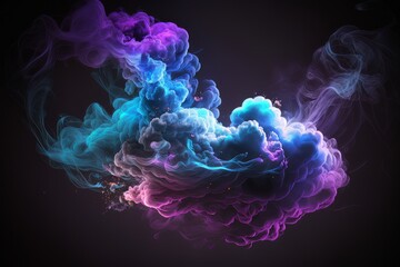 Colorful cloud, smoke, generative ai