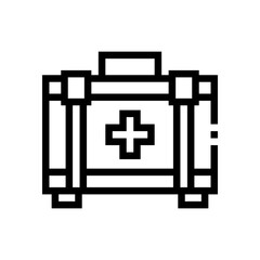 Obraz premium First aid kit line icon