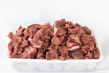 Game meat tacos, wild boar, ready to be cooked