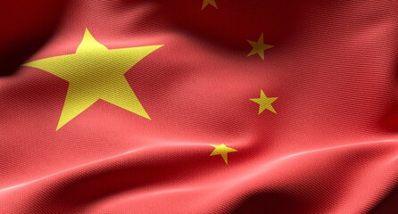 China Trade War Invasion Semiconductor War Conflict Flag