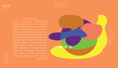 Moving colorful abstract background. Dynamic Effect. Vector Illustration. Minimal Design Template for poster. cover and landing page