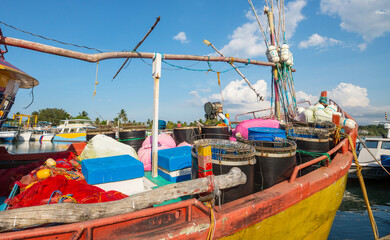 Fototapeta na wymiar Boat on Sri Lanka