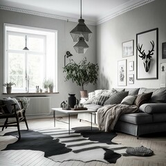 modern living room Generative AI