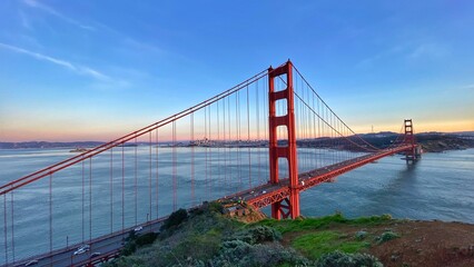 golden gate bridge at sunset