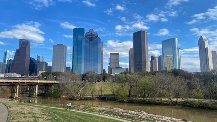 Fototapeta premium city skyline from the river