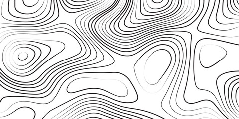 Topographic contours map background. Topography geographic white lines background. Geographic lines map on elevation assignment pattern. White paper curved reliefs background.