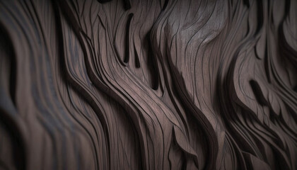 Dark wooden texture pattern. Generative AI.