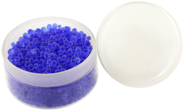 Blue silica gels