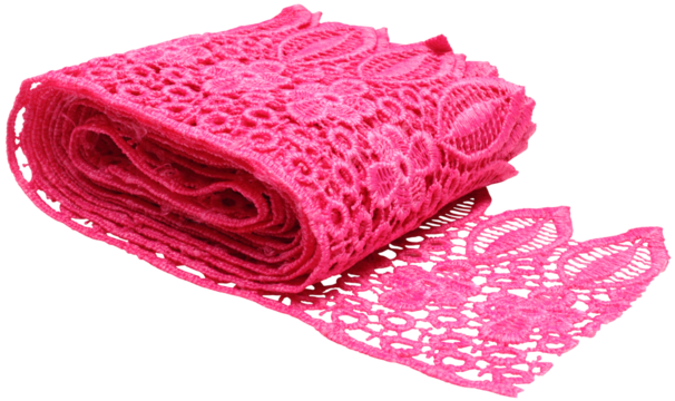 Closeup of pink lace