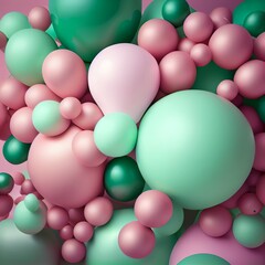 green and pink balloons