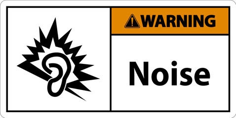 Warning Noise Symbol Sign On White Background