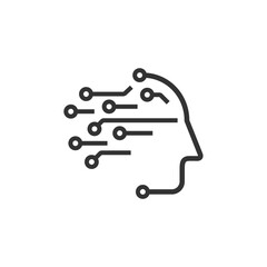 AI line icon. Vector signs for web graphics.