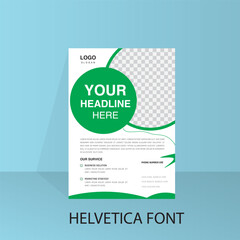 template , modern and cline flyer. creative and unique flyer template. blue and white . master site, vector file. corporate , illustration, typography, information, idea, a4, half site