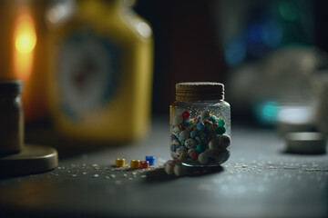 The Dark Side of Substance Abuse. Ai generated.