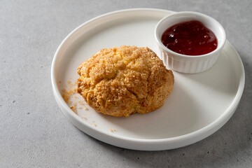 Korean food dish plain scones