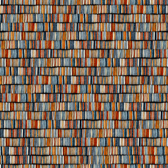 Seamless striped pattern. Geometric structure. Grunge texture with fabric imitation. Vector illustration. - 581197766