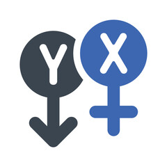 Obraz premium X Y Chromosome icon
