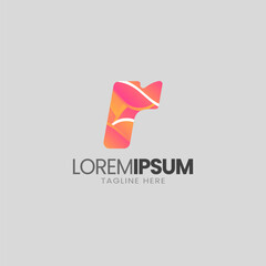 Fototapeta premium Initial R letter abstract gradient logo. Premium business logotype. Graphic alphabet symbol for corporate business identity.