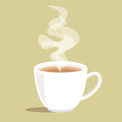 Hot Tea Coffee Cup Vector Illustration