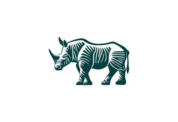 Fototapeta na wymiar rhino abstract logo vector image