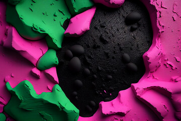 pink green and black background, generative ai