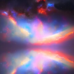 Nebulosa misteriosa multicolor Generative AI