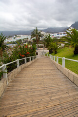 Footpath to Torviscas Playa beach in Costa Adeje, Tenerife, Spain