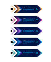 Modern arrows infographic design. Business organization success process step diagram. Vector EPS10 illustration template design, workflow layout, web design.