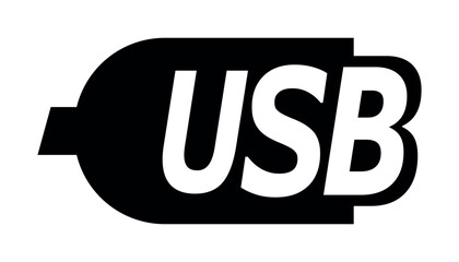 USB logo on white background