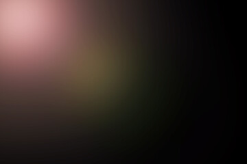 Lens flare and light beam on dark background yellow color, photo from lens camera