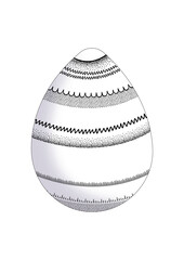 Frohe Ostern mit Osterei mit Muster für eine einfache und schöne Osterkarte