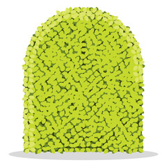 Green bush icon. Vector illustration.	