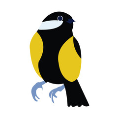 bird on a branch with leaves