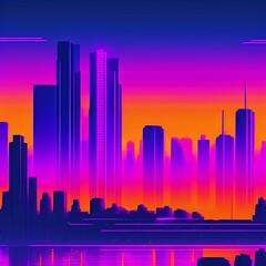 Obraz premium cityscape at night, background, abstraction