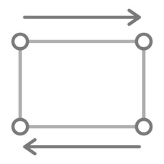 Rectangle Greyscale Line Icon