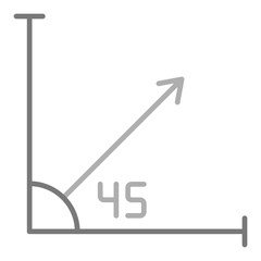 Angle Greyscale Line Icon