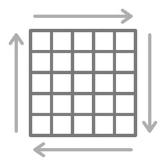 Grid Greyscale Line Icon