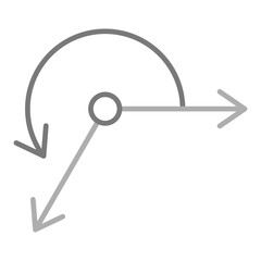 Reflex Angle Greyscale Line Icon