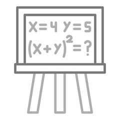 Algebra Greyscale Line Icon