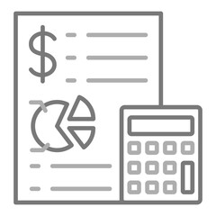 Calculations Greyscale Line Icon
