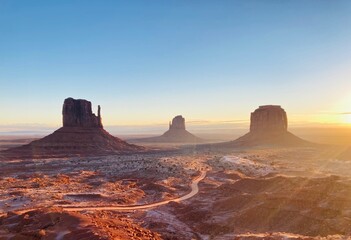 Naklejka premium sunset in the desert