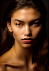 Fototapeta premium portrait of a young woman, generative ai