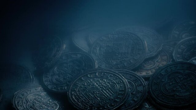Shipwreck Coins Under The Sea
