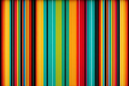 ethnic mexican fabric pattern with colorful stripes. Serape design. Generative AI