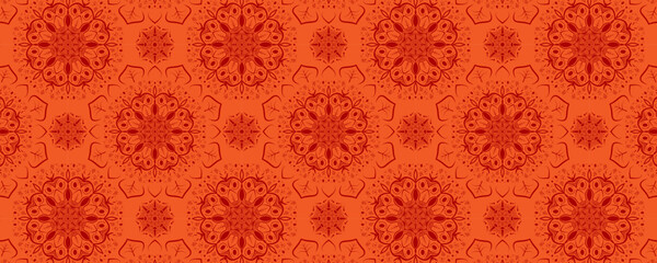 Red spring seamless floral lace pattern texture element