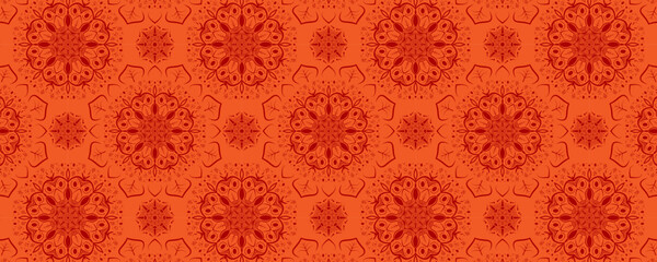 Red spring seamless floral lace pattern texture element