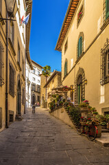 Cortona, Italy. Picturesque medieval street