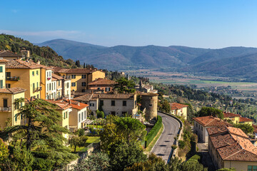 Fototapeta na wymiar Cortona, Italy. Scenic view of the old city
