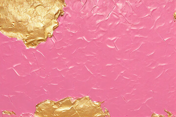 pink and gold cracked background, generative ai