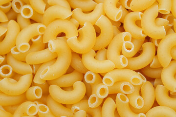 Background of Uncooked Noodles. Texture of Dry Vermicelli. Raw Pasta. Bunch of raw pasta